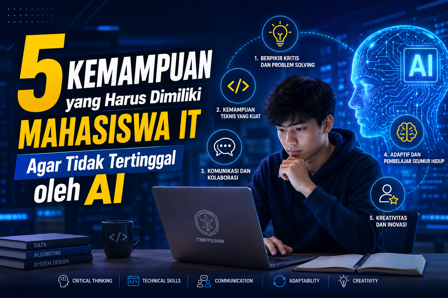 5 Kemampuan yang Harus Dimiliki Mahasiswa IT Agar Tidak Tertinggal oleh AI
